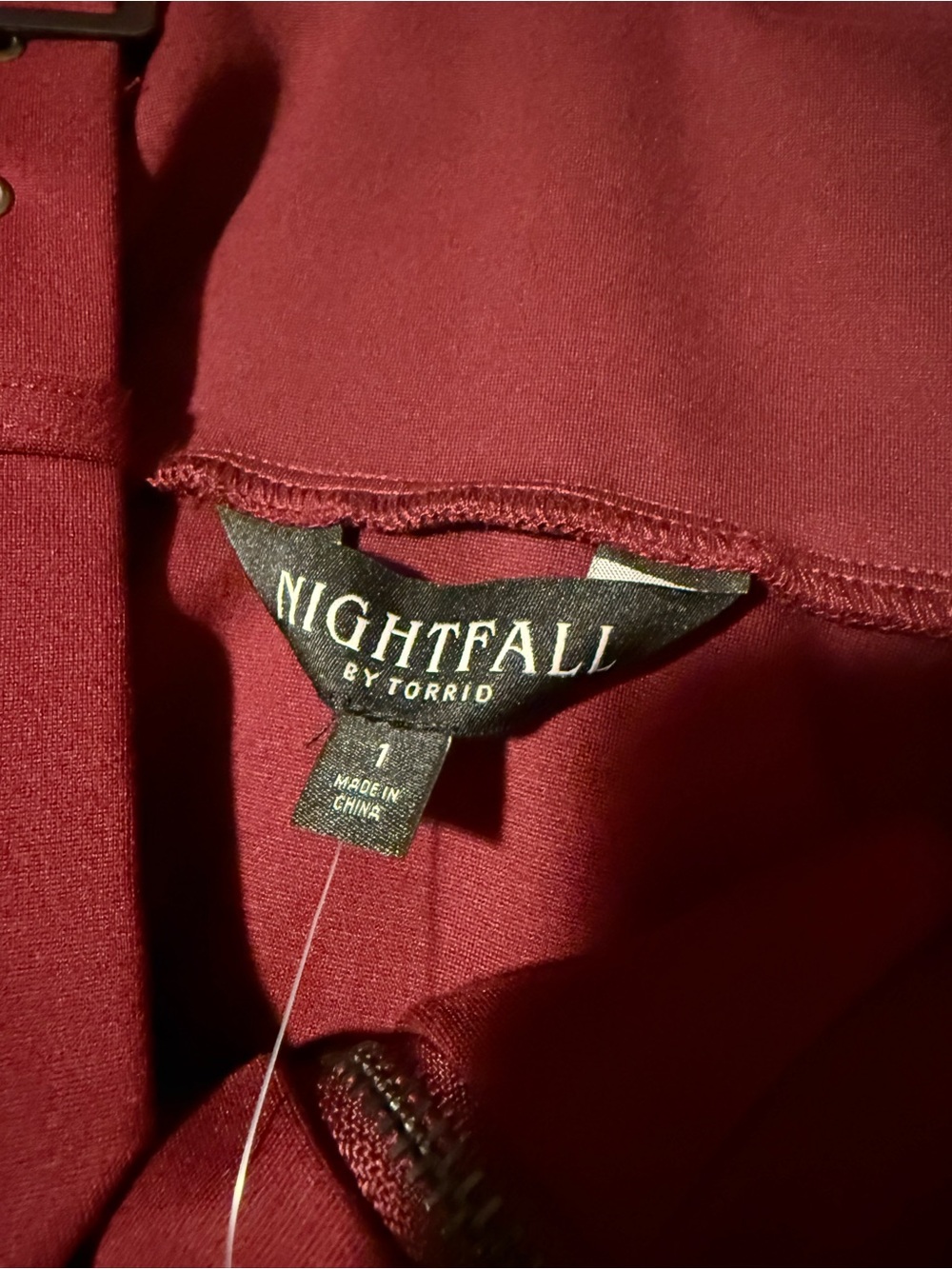 torrid nightfall Burgundy Star-Zip Skater pinafore Dress - Picture 9 of 10